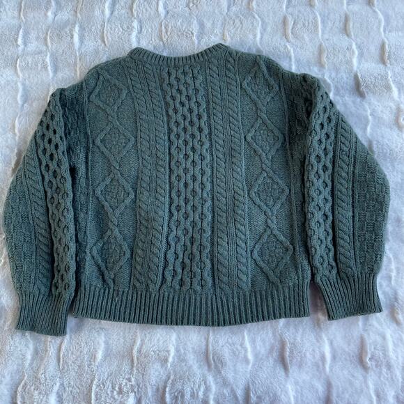 🔥Vintage Shade Of Aran Ireland Pure New Merino Wool Classic Fisherman Sweater S - Picture 6 of 15